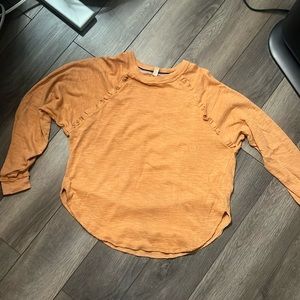 Goldenrod/mustard long sleeve top, size small- Pilcro TTS